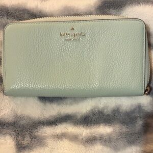 Kate Spade Light Green Leather Wallet